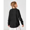 Haloumoning Girls Cute Heart Love Print Sweater Tops Oversized Crew Neck Dot Ball Knitted Valentine Pullover 5-14 Years(Black)