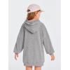 Haloumoning Girls Hoodie Dress Long Sleeve Hooded Sweatshirts Dress Cute Fall Outfits with Pockets 5-14 Years(Grey)