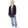 Haloumoning Girls Open Front Cardigan Sweaters Kids Fall Fashion Side Slit Outerwear 5-14 Years(Black)