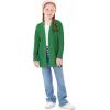 Haloumoning Girls Open Front Cardigan Sweaters Kids Fall Fashion Side Slit Outerwear 5-14 Years(Dark Green)