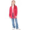 Haloumoning Girls Open Front Cardigan Sweaters Kids Fall Fashion Side Slit Outerwear 5-14 Years(Red)
