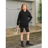 Haloumoning Girls Oversized Hoodies Kids Fleece Lined Long Sleeve Hooded Sweatshirt with Kangaroo Pocket 5-14 Years(Black)