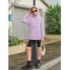 Haloumoning Girls Oversized Hoodies Kids Fleece Lined Long Sleeve Hooded Sweatshirt with Kangaroo Pocket 5-14 Years(Purple)