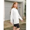 Haloumoning Girls Oversized Hoodies Kids Fleece Lined Long Sleeve Hooded Sweatshirt with Kangaroo Pocket 5-14 Years(White)