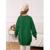 Haloumoning Girls Sweater Dress Casual Crewneck Knit Long Sleeve Fall Winter Dress Pullover 5-14Y(Army Green)