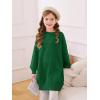 Haloumoning Girls Sweater Dress Casual Crewneck Knit Long Sleeve Fall Winter Dress Pullover 5-14Y(Army Green)