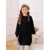 Haloumoning Girls Sweater Dress Casual Crewneck Knit Long Sleeve Fall Winter Dress Pullover 5-14Y(Black)