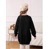 Haloumoning Girls Sweater Dress Casual Crewneck Knit Long Sleeve Fall Winter Dress Pullover 5-14Y(Black)