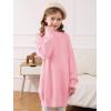 Haloumoning Girls Sweater Dress Casual Crewneck Knit Long Sleeve Fall Winter Dress Pullover 5-14Y(Pink)