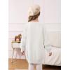 Haloumoning Girls Sweater Dress Casual Crewneck Knit Long Sleeve Fall Winter Dress Pullover 5-14Y(White)