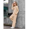 Haloumoning Girls Sweatsuit Kids Fashion Long Sleeve Sweatshirt and Wide Leg Pants Tracksuit Sets 2 Piece Outfits(Apricot)