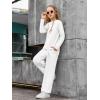 Haloumoning Girls Sweatsuit Kids Fashion Long Sleeve Sweatshirt and Wide Leg Pants Tracksuit Sets 2 Piece Outfits(White)