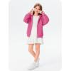 Haloumoning Girls Zip Up Hoodie Kids Fashion Oversized Textured Sweatshirt Jacket with Pockets 5-14 Years(Hot Pink)