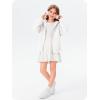 Haloumoning Girls Zip Up Hoodie Kids Fashion Oversized Textured Sweatshirt Jacket with Pockets 5-14 Years(White)