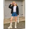 Haloumoning Girls Zip Up Hoodies Kids Casual Long Sleeve Sweatshirt Fall Jacket with Pockets 5-14 Years(Black)