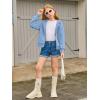 Haloumoning Girls Zip Up Hoodies Kids Casual Long Sleeve Sweatshirt Fall Jacket with Pockets 5-14 Years(Blue)