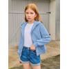 Haloumoning Girls Zip Up Hoodies Kids Casual Long Sleeve Sweatshirt Fall Jacket with Pockets 5-14 Years(Blue)
