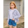 Haloumoning Girls Zip Up Hoodies Kids Casual Long Sleeve Sweatshirt Fall Jacket with Pockets 5-14 Years(Purple)