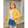Haloumoning Girls Zip Up Hoodies Kids Casual Long Sleeve Sweatshirt Fall Jacket with Pockets 5-14 Years(Yellow)