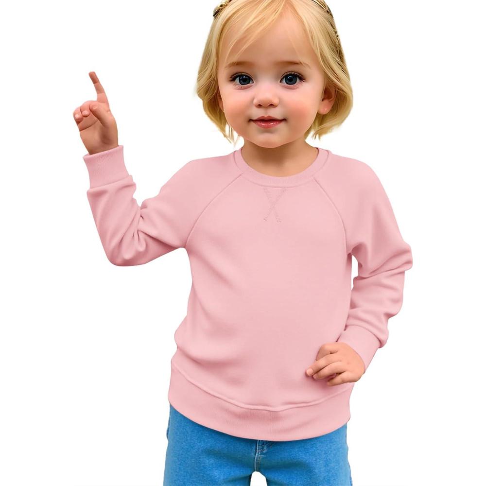 image:imageHaloumoning Baby Girls and Toddlers Crewneck Sweatshirts Kids Long Sleeve Fall Pullovers 210 YearsPink