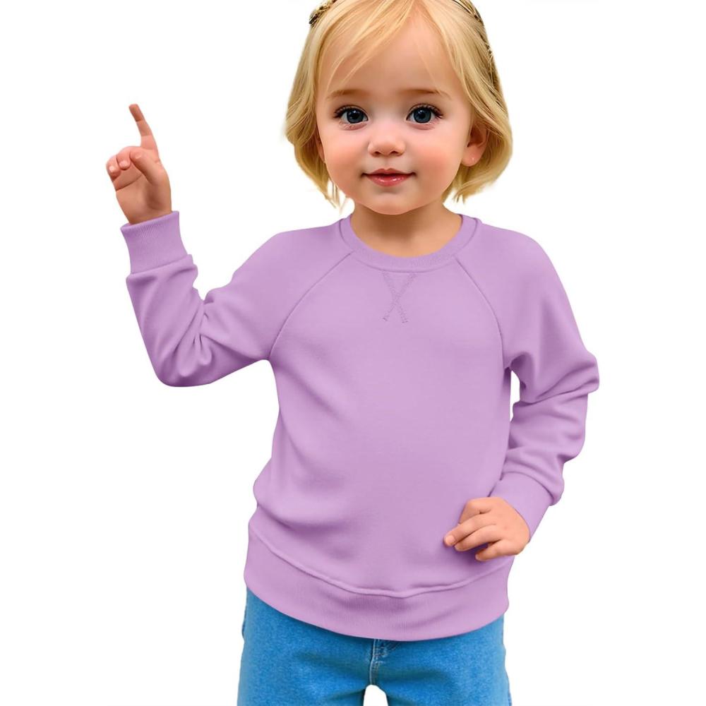 image:imageHaloumoning Baby Girls and Toddlers Crewneck Sweatshirts Kids Long Sleeve Fall Pullovers 210 YearsPurple