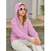 Girls Half Zip Hoodies Kids Fashion Long Sleeve Drop Shoulder Hooded Sweatshirt Pullover 5-14 Years(Purple)