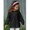 Haloumoning Baby Girls and Toddlers’ Crewneck Sweatshirts Kids Long Sleeve Fall Pullovers 2-10 Years(Black)