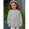Haloumoning Baby Girls and Toddlers’ Crewneck Sweatshirts Kids Long Sleeve Fall Pullovers 2-10 Years(Grey)