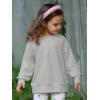 Haloumoning Baby Girls and Toddlers’ Crewneck Sweatshirts Kids Long Sleeve Fall Pullovers 2-10 Years(Grey)