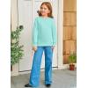 Haloumoning Baby Girls and Toddlers’ Crewneck Sweatshirts Kids Long Sleeve Fall Pullovers 2-10 Years(Light Blue)