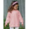 Haloumoning Baby Girls and Toddlers’ Crewneck Sweatshirts Kids Long Sleeve Fall Pullovers 2-10 Years(Pink)