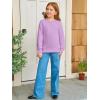 Haloumoning Baby Girls and Toddlers’ Crewneck Sweatshirts Kids Long Sleeve Fall Pullovers 2-10 Years(Purple)