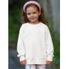 Haloumoning Baby Girls and Toddlers’ Crewneck Sweatshirts Kids Long Sleeve Fall Pullovers 2-10 Years(White)