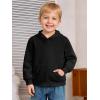 Haloumoning Baby Toddler Kid Boy Hooded Sweatshirts Fleece Hoodies Ear Hoodie Pullover Clothes with Pocket 1-8 Years(Black)