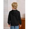 Haloumoning Baby Toddler Kid Boy Hooded Sweatshirts Fleece Hoodies Ear Hoodie Pullover Clothes with Pocket 1-8 Years(Black)