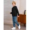 Haloumoning Baby Toddler Kid Boy Hooded Sweatshirts Fleece Hoodies Ear Hoodie Pullover Clothes with Pocket 1-8 Years(Black)