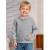 Haloumoning Baby Toddler Kid Boy Hooded Sweatshirts Fleece Hoodies Ear Hoodie Pullover Clothes with Pocket 1-8 Years(Dark Grey)
