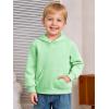 Haloumoning Baby Toddler Kid Boy Hooded Sweatshirts Fleece Hoodies Ear Hoodie Pullover Clothes with Pocket 1-8 Years(Light Green)
