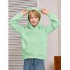 Haloumoning Baby Toddler Kid Boy Hooded Sweatshirts Fleece Hoodies Ear Hoodie Pullover Clothes with Pocket 1-8 Years(Light Green)