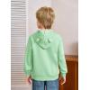 Haloumoning Baby Toddler Kid Boy Hooded Sweatshirts Fleece Hoodies Ear Hoodie Pullover Clothes with Pocket 1-8 Years(Light Green)