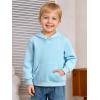 Haloumoning Baby Toddler Kid Boy Hooded Sweatshirts Fleece Hoodies Ear Hoodie Pullover Clothes with Pocket 1-8 Years(Sky Blue)