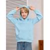 Haloumoning Baby Toddler Kid Boy Hooded Sweatshirts Fleece Hoodies Ear Hoodie Pullover Clothes with Pocket 1-8 Years(Sky Blue)