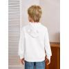 Haloumoning Baby Toddler Kid Boy Hooded Sweatshirts Fleece Hoodies Ear Hoodie Pullover Clothes with Pocket 1-8 Years(White)