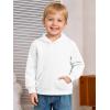 Haloumoning Baby Toddler Kid Boy Hooded Sweatshirts Fleece Hoodies Ear Hoodie Pullover Clothes with Pocket 1-8 Years(White)