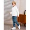 Haloumoning Baby Toddler Kid Boy Hooded Sweatshirts Fleece Hoodies Ear Hoodie Pullover Clothes with Pocket 1-8 Years(White)