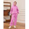 Haloumoning Girls 2 Piece Outfits Kids Oversized Fleece Hoodie Sweatshirt and Sweatpants Fashion Clothing Sets(Hot Pink)