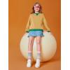 Haloumoning Girls Casual Crewneck Sweatshirts Kids Long Sleeve Oversized Fashion Pullover Tops 5-14 years(Yellow)