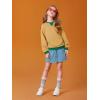 Haloumoning Girls Casual Crewneck Sweatshirts Kids Long Sleeve Oversized Fashion Pullover Tops 5-14 years(Yellow)