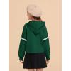 Haloumoning Girls Fashion Hoodies Kids Cute Striped Long Sleeve Crop Tops Hooded Sweatshirts 5-14 Years(Dark Green)