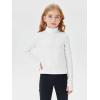 Haloumoning Girls Half Zip Pullover Sweatshirt Long Sleeve Workout Shirts Mock Neck Athletic Cropped Tops(White)